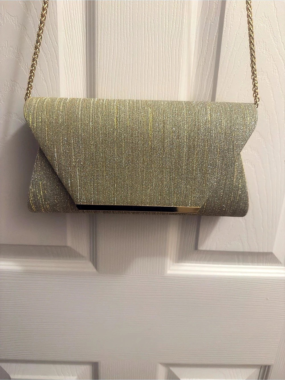 Gold Chain Clutch Like New